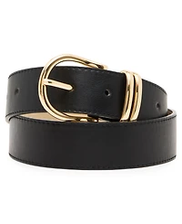Steve Madden Feathered Edge Stitched Pant Belt