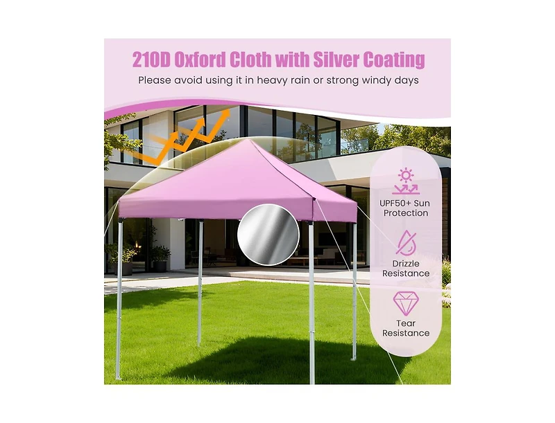 Boyel Living 6.5 x Ft Pop up Canopy Tent with 4 Sidewalls and Wheeled Bag