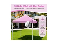 Boyel Living 6.5 x Ft Pop up Canopy Tent with 4 Sidewalls and Wheeled Bag