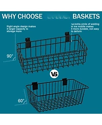 Xdovet Slatwall Baskets Metal Hanging Storage Organizer