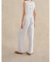 Hobbs London Women's Alessia High-Waist Linen Trousers