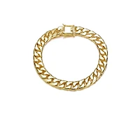 Rachel Glauber Timeless Men's 14K Gold Plated Curb Link Chain Bracelet