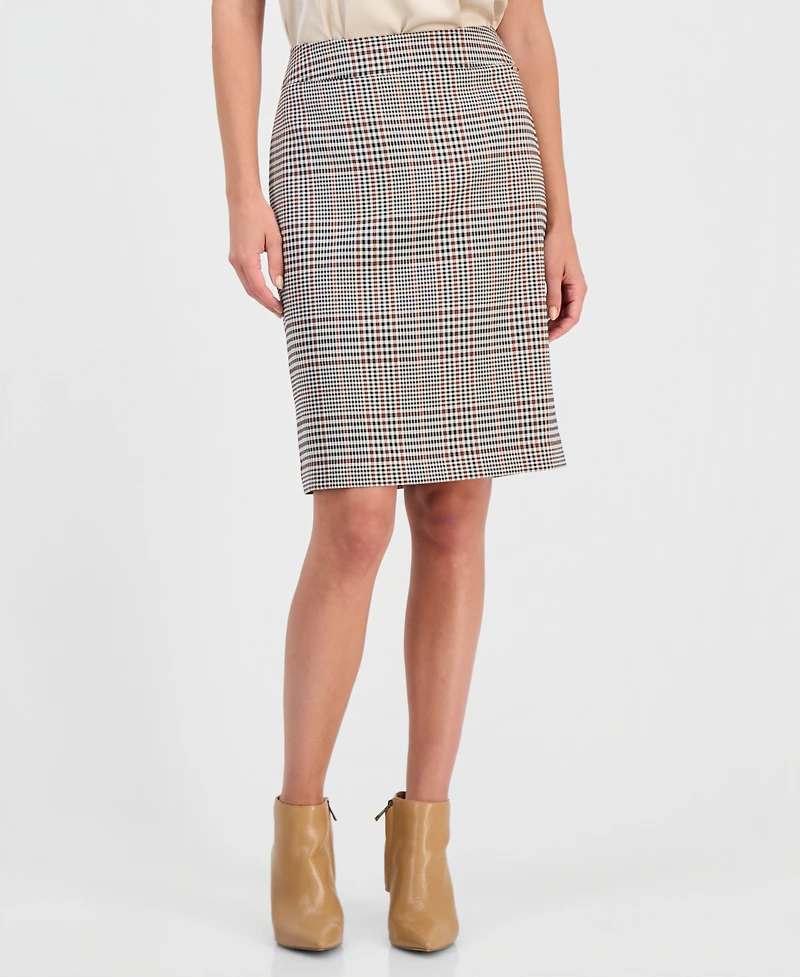 Tahari Asl Women's Plaid Pencil Skirt