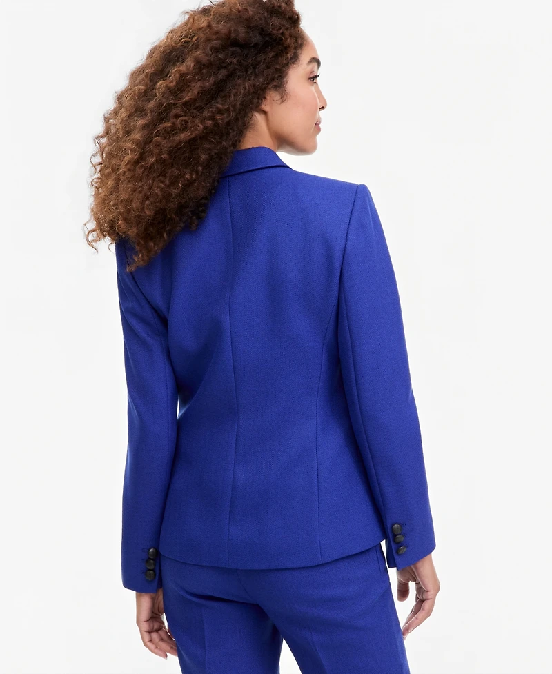 Tahari Asl Women's Shoulder-Padded Peak-Lapel Blazer
