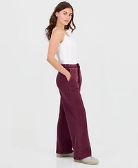 And Now This Petite French Terry Wide-Leg Pants, Macy's Exclusive