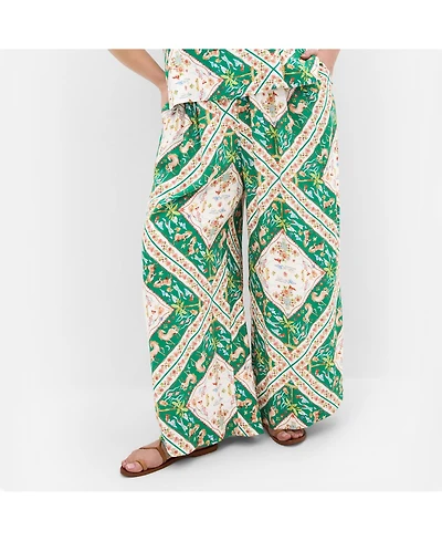 City Chic Women's Plus Jayla Prairie Print Pant