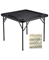 Vevor Mahjong Table 4 Player Folding Card Table and 4 Cup Holders Chip Trays