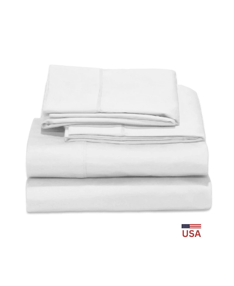 800 Thread Count Heavyweight Cotton Flat Sheet Only Usa, Queen