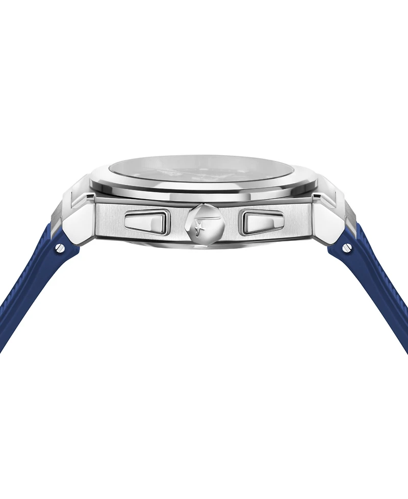 Ferragamo Men's Vega Chrono Blue Silicone Strap Watch 40mm