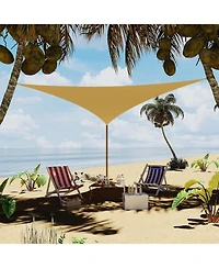 gaomon Sun Shade Sail 16' Triangle, Shade Cloth Canopy and Sunshade for Patio - Uv Block Outdoor Shade Sail for Backyard, Deck