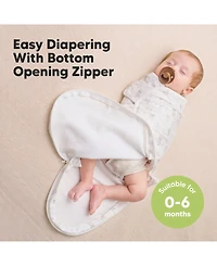 KeaBabies 3pk Soothe Zippy Baby Swaddles 0-6 Months, Newborn Sleep Sacks, Zipper Swaddle, Wearable Swaddle Blanket