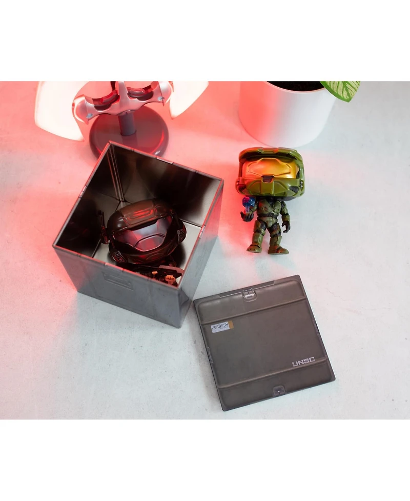 Halo Unsc Ammo Crate Tin Storage Box Cube Organizer with Lid