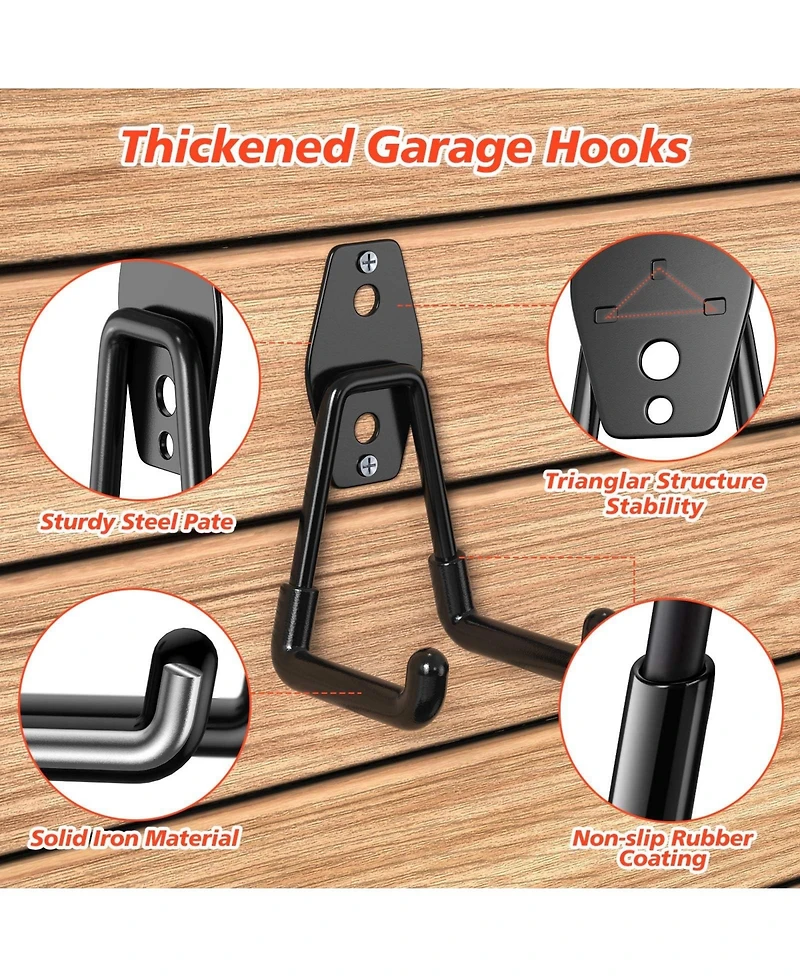 Xdovet Heavy Duty Steel Wall Mount Hangers for Garage Storage