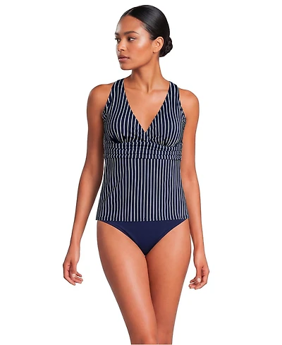 Lands' End Women's Dd-Cup V-Neck Plunge X Back Tankini Top