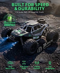 Sugift Remote Control Car 1:16 Scale 4WD Off Road Monster Truck for Kids Adults