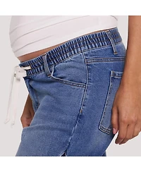 Motherhood Maternity Women's Drawstring Pull On Barrel Jean