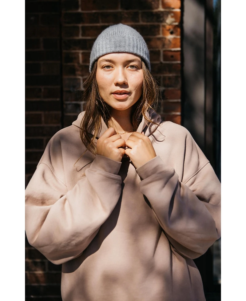 Ocio Women's Organic Cotton Teddy Oversized Hoodie