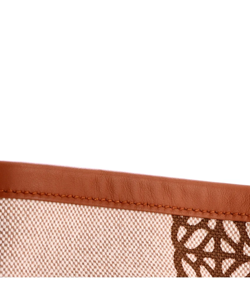 Pre-Owned HERMES 28 Sac Steeple Tote Printed Toile with Leather