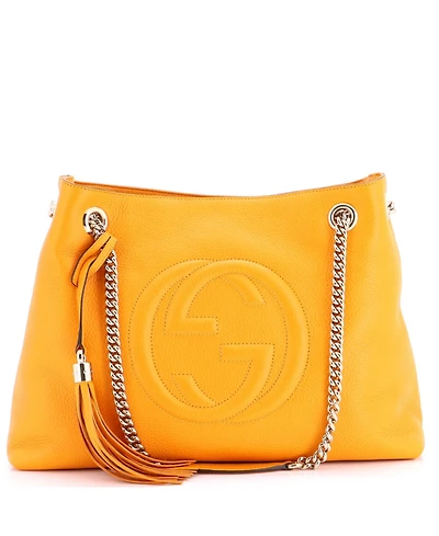 Pre-Owned Gucci Large Soho Chain Strap Shoulder Bag Leather