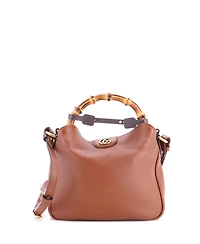 Pre-Owned Gucci Small Diana Nm Bamboo Shoulder Bag Leather