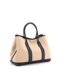 Pre-Owned HERMES 30 Garden Party Tote Toile and Leather