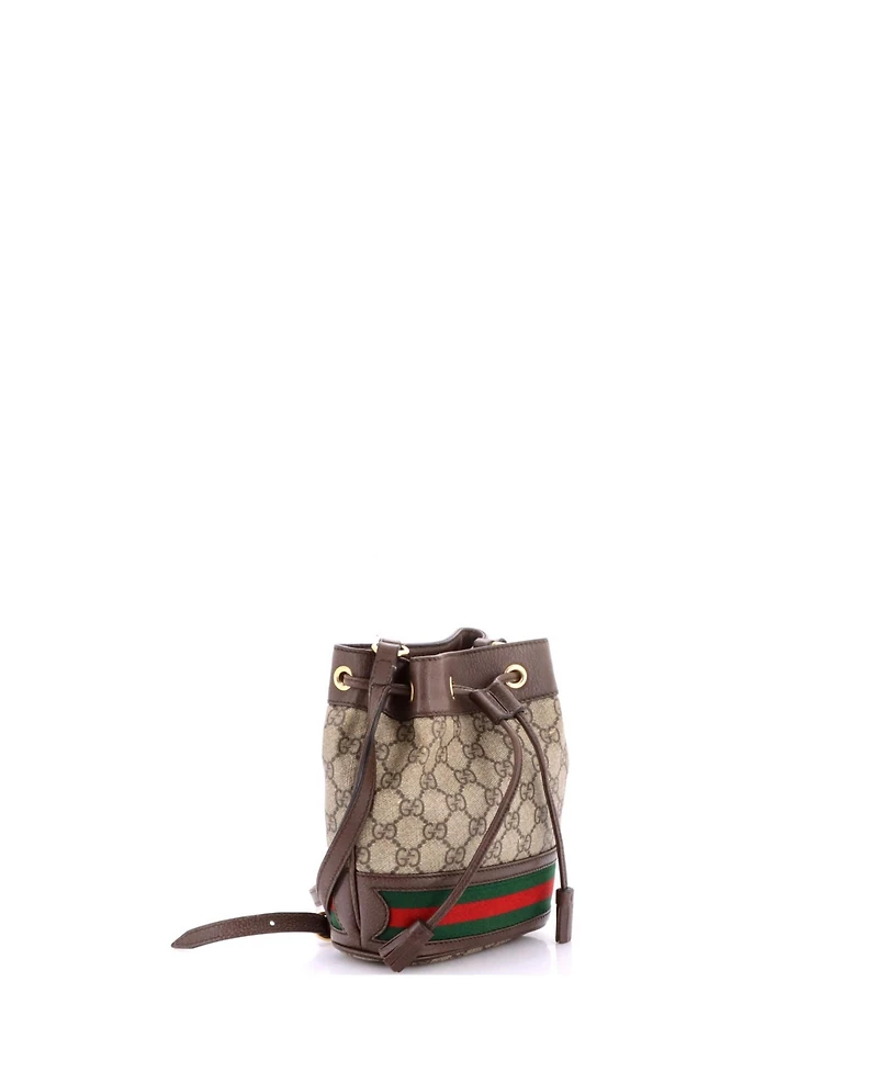 Pre-Owned Gucci Mini Ophidia Bucket Bag Gg Coated Canvas