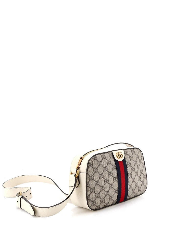 Pre-Owned Gucci Small Ophidia Camera Shoulder Bag Gg Coated Canvas with Leather