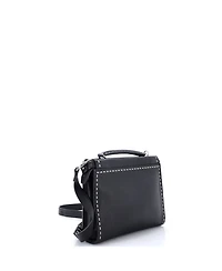 Pre-Owned Fendi Mini Selleria Peekaboo Fit Bag Leather with Laser Cut Detail