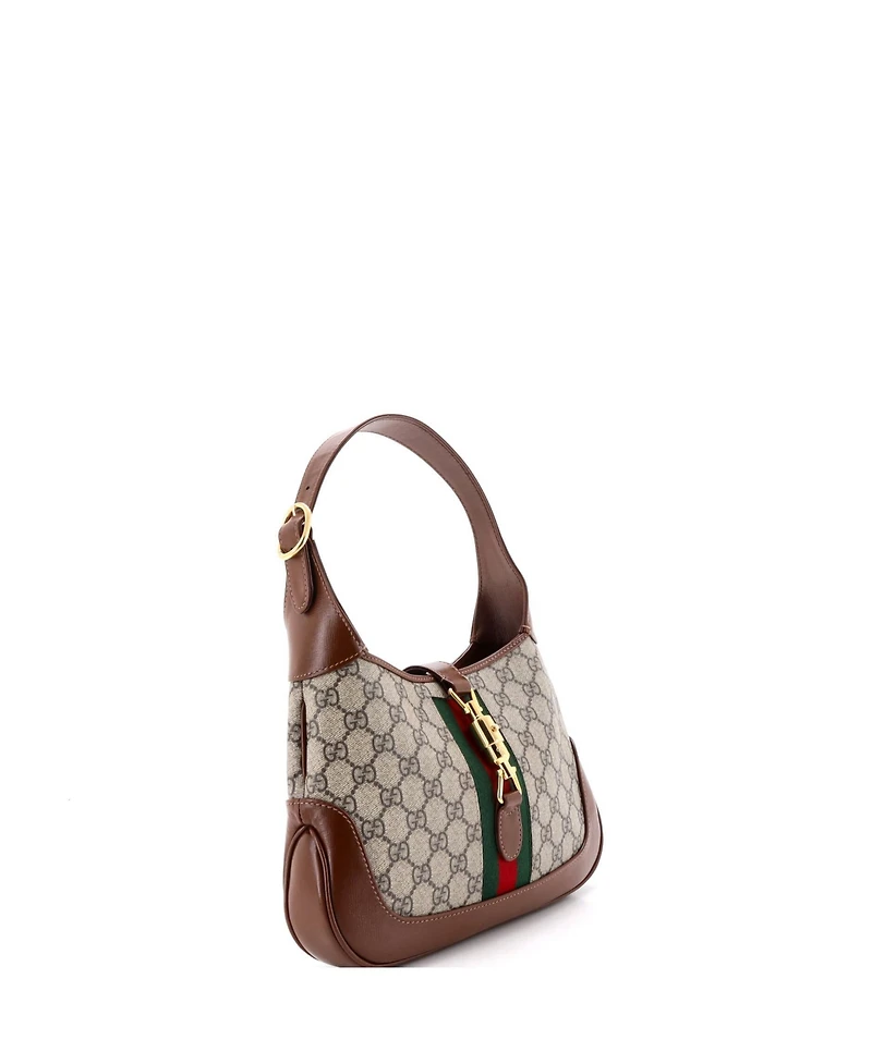Pre-Owned Gucci Small Jackie 1961 Hobo Gg Coated Canvas