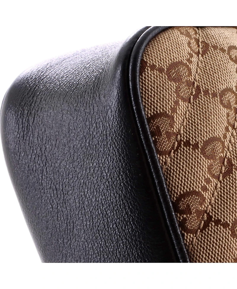 Pre-Owned Gucci Small Gg Marmont Shoulder Bag Diagonal Quilted Gg Canvas with Leather