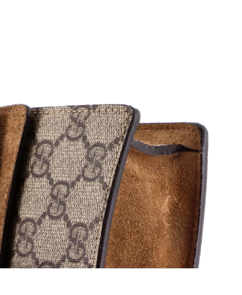 Pre-Owned Gucci Super Mini Dionysus Bag Gg Coated Canvas