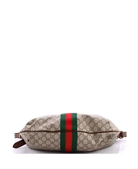 Pre-Owned Gucci Large Ophidia Half Moon Hobo Gg Coated Canvas
