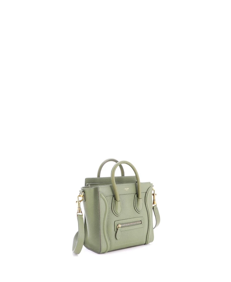 Pre-Owned Celine Nano Luggage Bag Grainy Leather