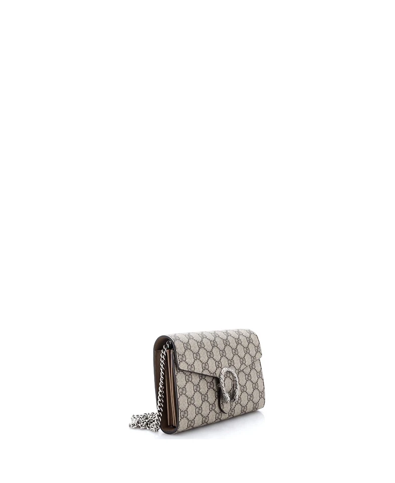 Pre-Owned Gucci Small Dionysus Chain Wallet Gg Coated Canvas