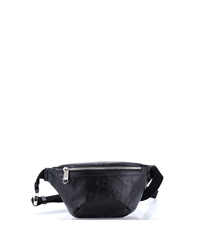 Pre-Owned Gucci Small Belt Bag Gg Embossed Perforated Leather