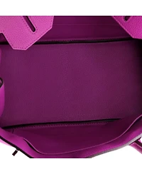 Pre-Owned HERMES Birkin 30 Handbag Pink Togo with Palladium Hardware