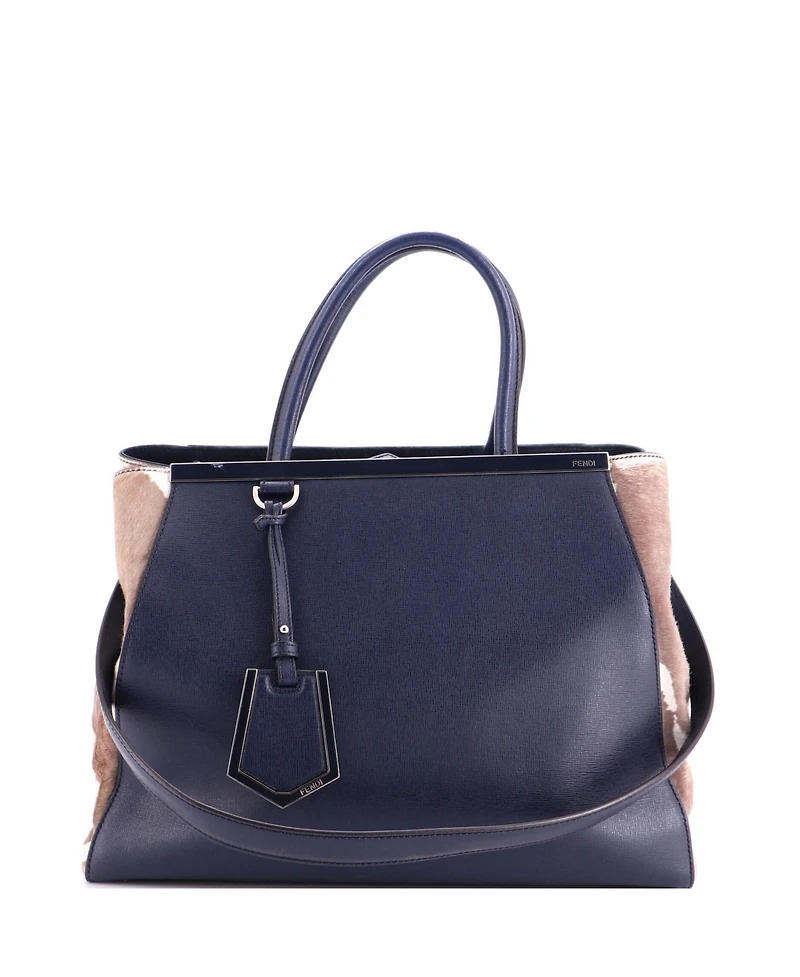 Pre-Owned Fendi Medium 2Jours Bag Pony Hair and Leather