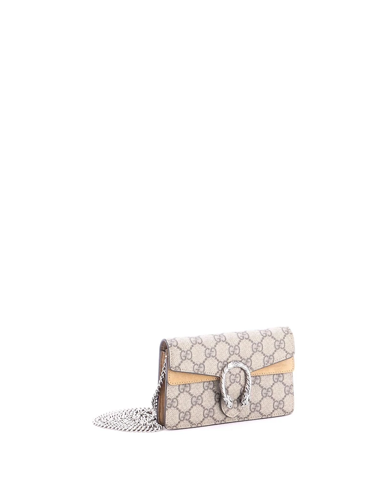 Pre-Owned Gucci Super Mini Dionysus Bag Gg Coated Canvas