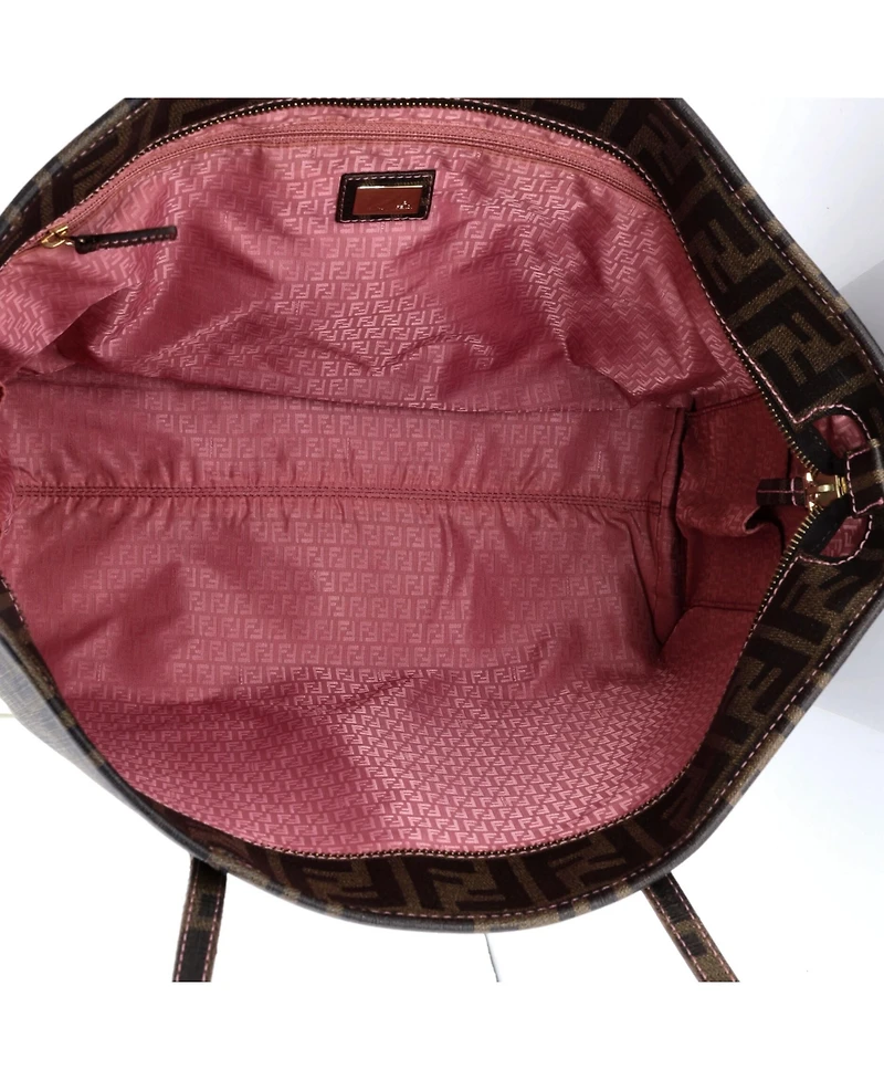 Pre-Owned Fendi Medium Roll Tote Zucca Coated Canvas