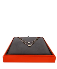 Pre-Owned HERMES Clou d'H Double Pendant Necklace