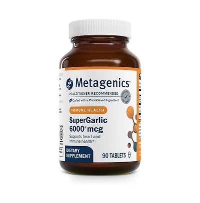 Metagenics SuperGarlic 6000 - High-Potency Garlic Supplement with 6000 mcg Allicin - Supports Heart Health, Cholesterol and Immune