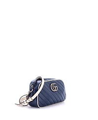 Pre-Owned Gucci Small Gg Marmont Shoulder Bag Diagonal Quilted Leather