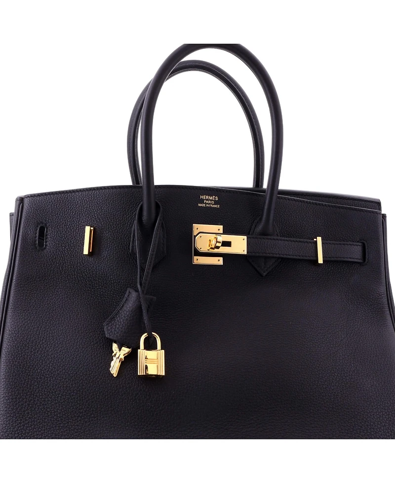Pre-Owned HERMES Birkin 35 Handbag Togo with Gold Hardware