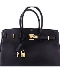 Pre-Owned HERMES Birkin 35 Handbag Togo with Gold Hardware