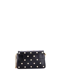 Pre-Owned Gucci Mini Broadway Pearly Bee Shoulder Bag Embellished Leather