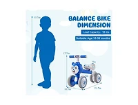 Slickblue Lightweight Baby Balance Bike with 4 Wheels No Pedal Design