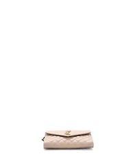 Pre-Owned Saint Laurent Classic Monogram Envelope Wristlet Clutch Mixed Matelasse Leather