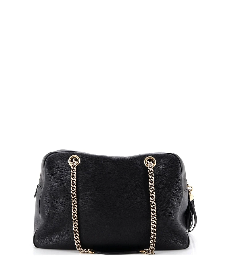 Pre-Owned Gucci Medium Soho Chain Zip Shoulder Bag Leather