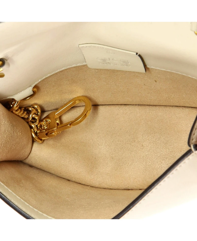 Pre-Owned Gucci Super Mini Sylvie Chain Shoulder Bag Leather