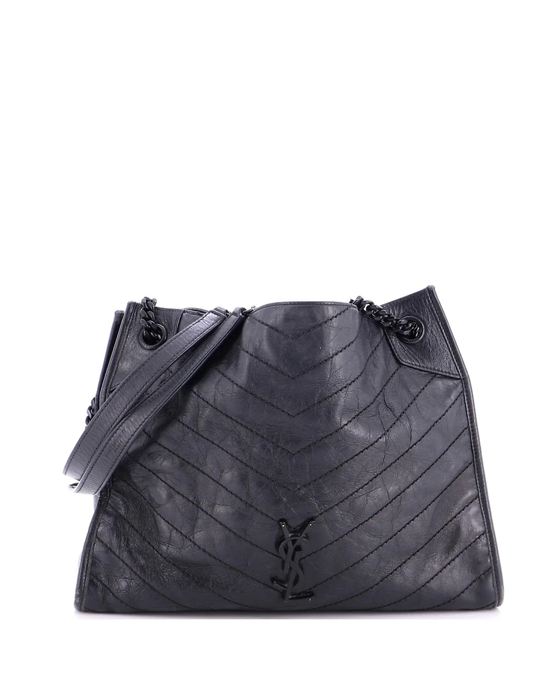 Pre-Owned Saint Laurent Medium Niki Shopping Tote Matelasse Chevron Leather